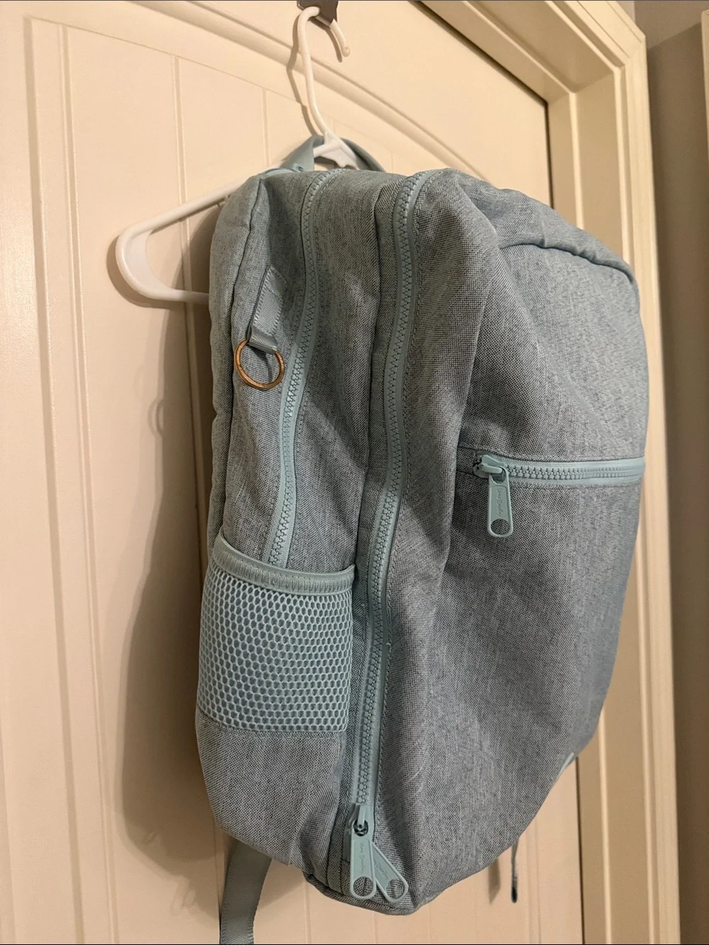 Vera Bradley Light Blue Canvas-Style Mini Backpack